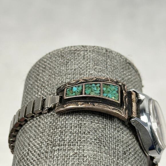 Pulsar Watch Womens 23mm Southwestern Green Stone Watch Tips New Battery main image 13